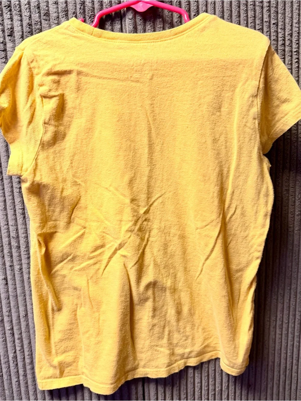 Place Yellow Tee with Rainbow Smiley Graphic